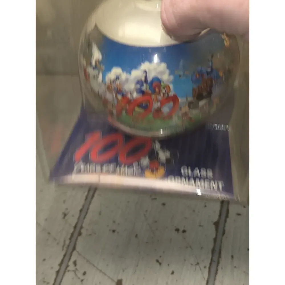 Vtg 100 Years of Magic Glass Ornament Christmas Walt Disney World Mickey Mouse